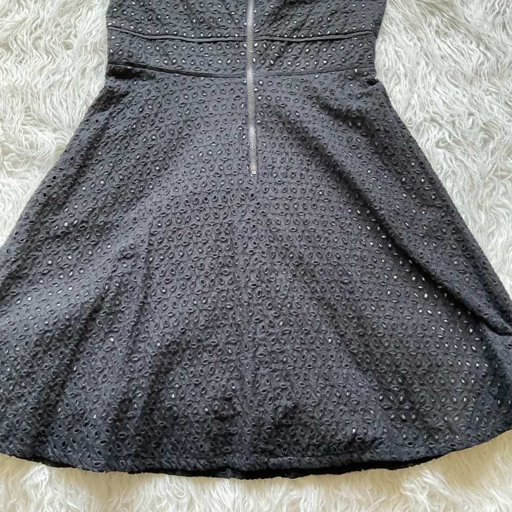 loft black‎ eyelet fit & flare dress - Picture 8 of 8